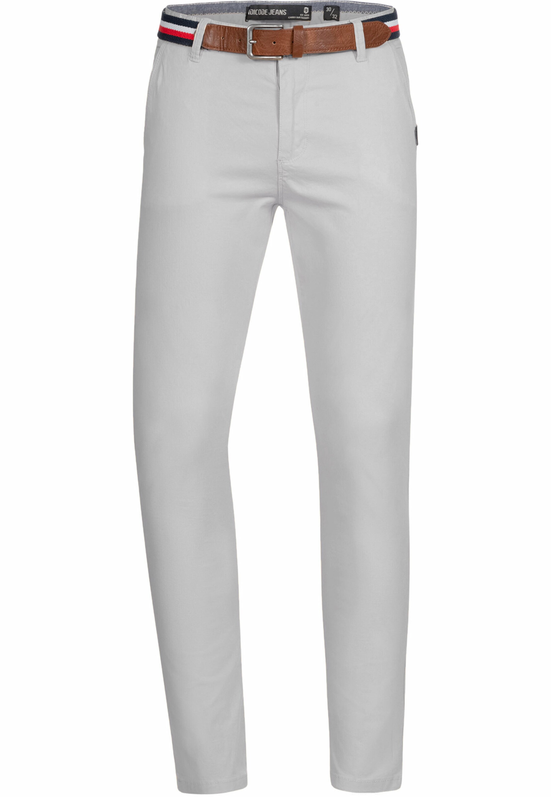 INDICODE JEANS Chino Pants &#x27;Cherry&#x27; in Grey: front