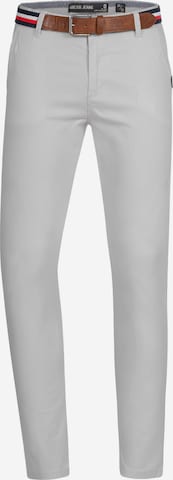 INDICODE JEANS Regular Chino Pants 'Cherry' in Grey: front