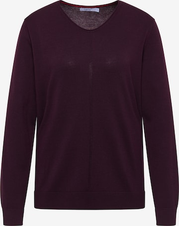 CECIL Basic Pullover mit V-Neck in Unifarbe in Rot: Vorderseite