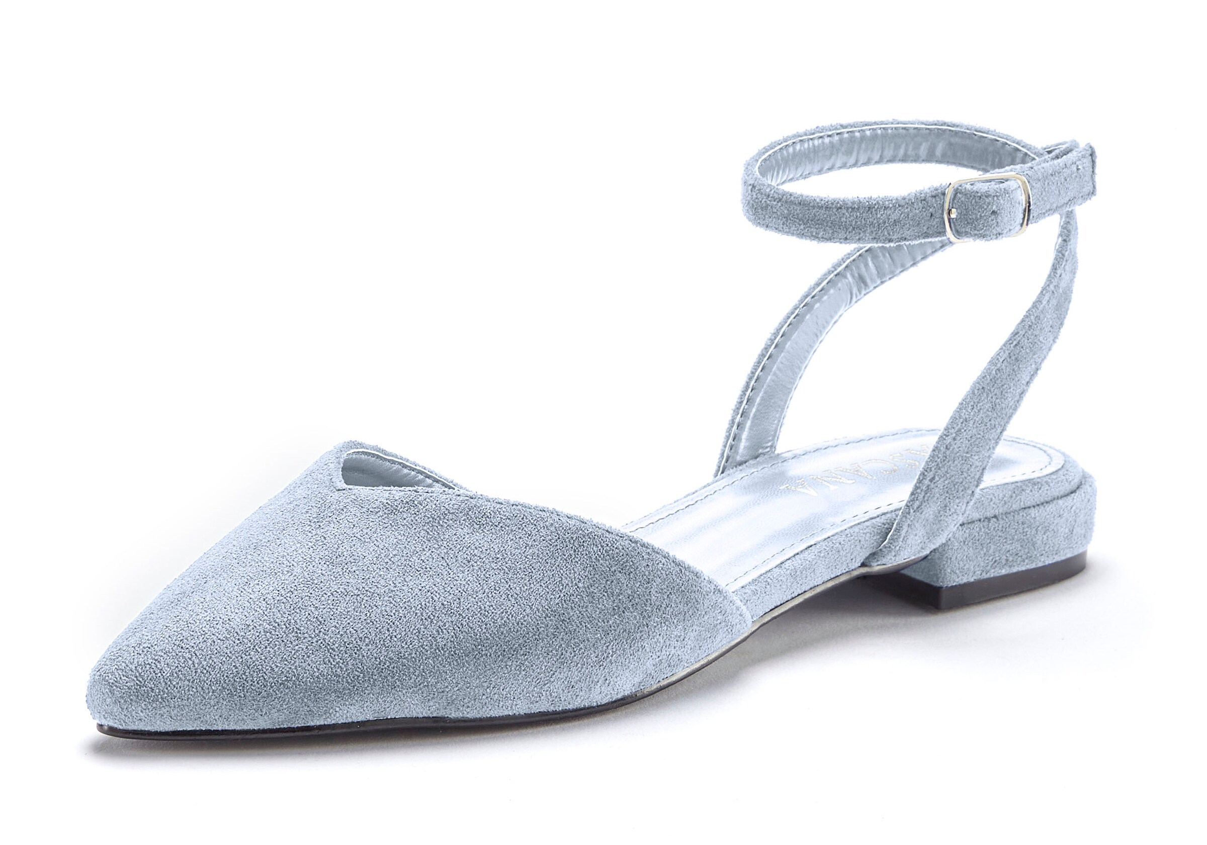LASCANA Ballet Flats with Strap in Blue: front