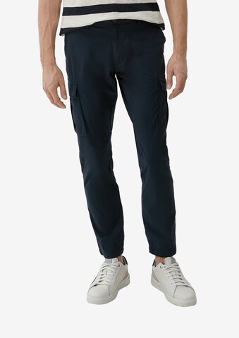 s.Oliver Tapered Cargo Pants in Blue: front