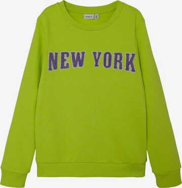 NAME IT Sweatshirt ' NEW YORK ' in Grün: predná strana