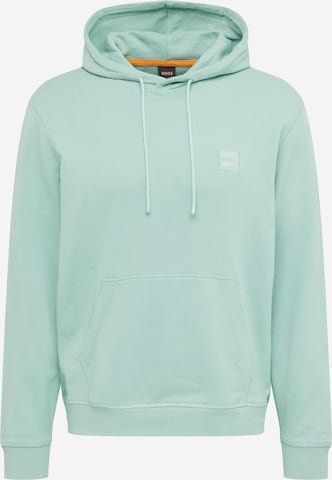 BOSS Orange - Sweatshirt 'Wetalk' em verde: frente