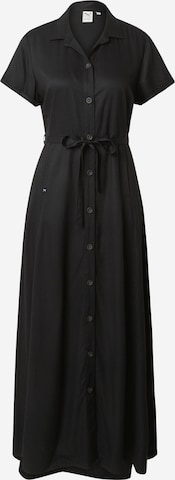 Iriedaily - Vestido camisero 'Civic' en negro: frente