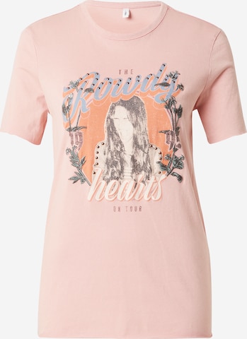 T-shirt 'ONLLUCY' ONLY en rose : devant