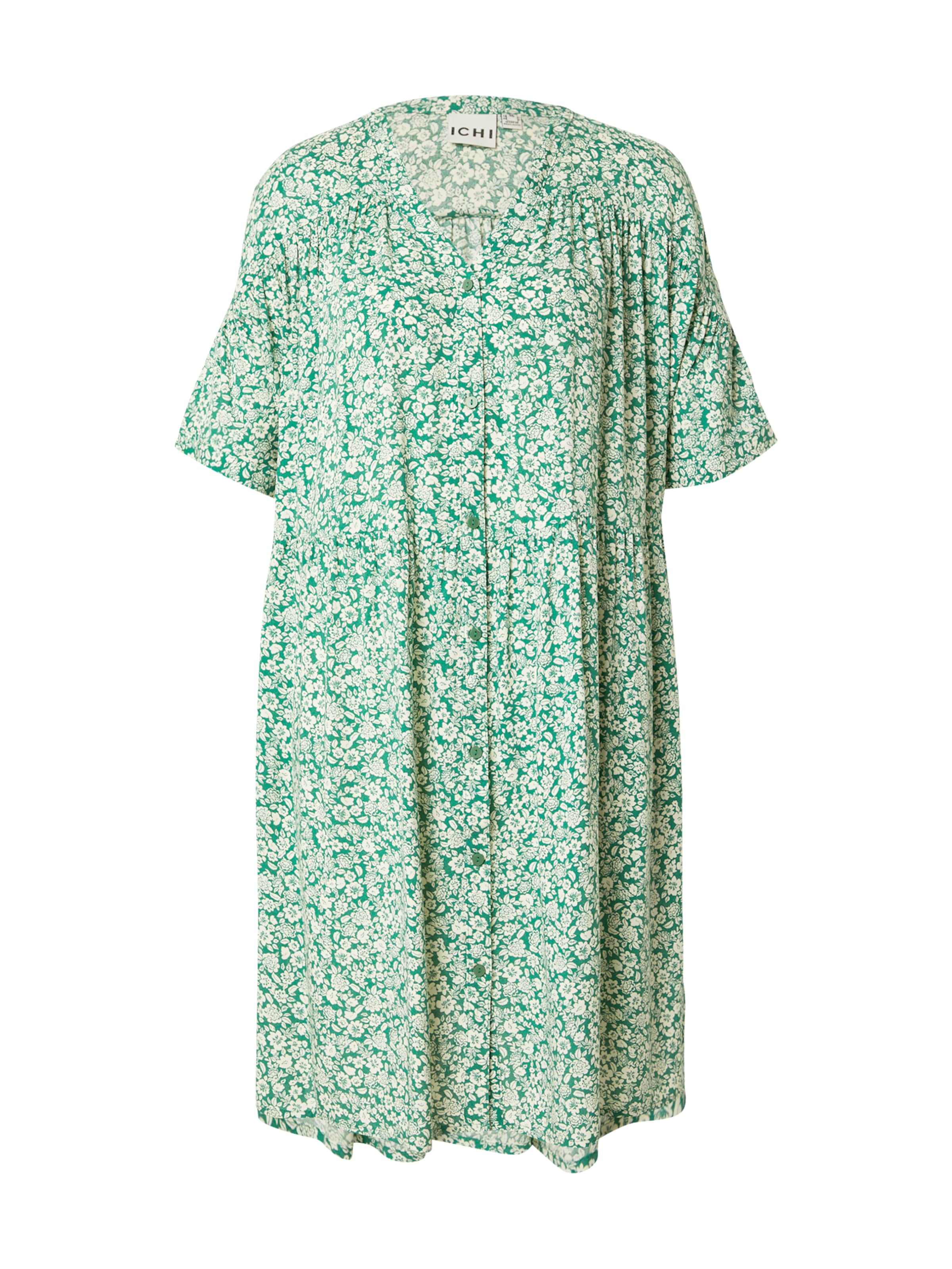 ICHI - Vestido camisero 'IHVERA' en verde: frente