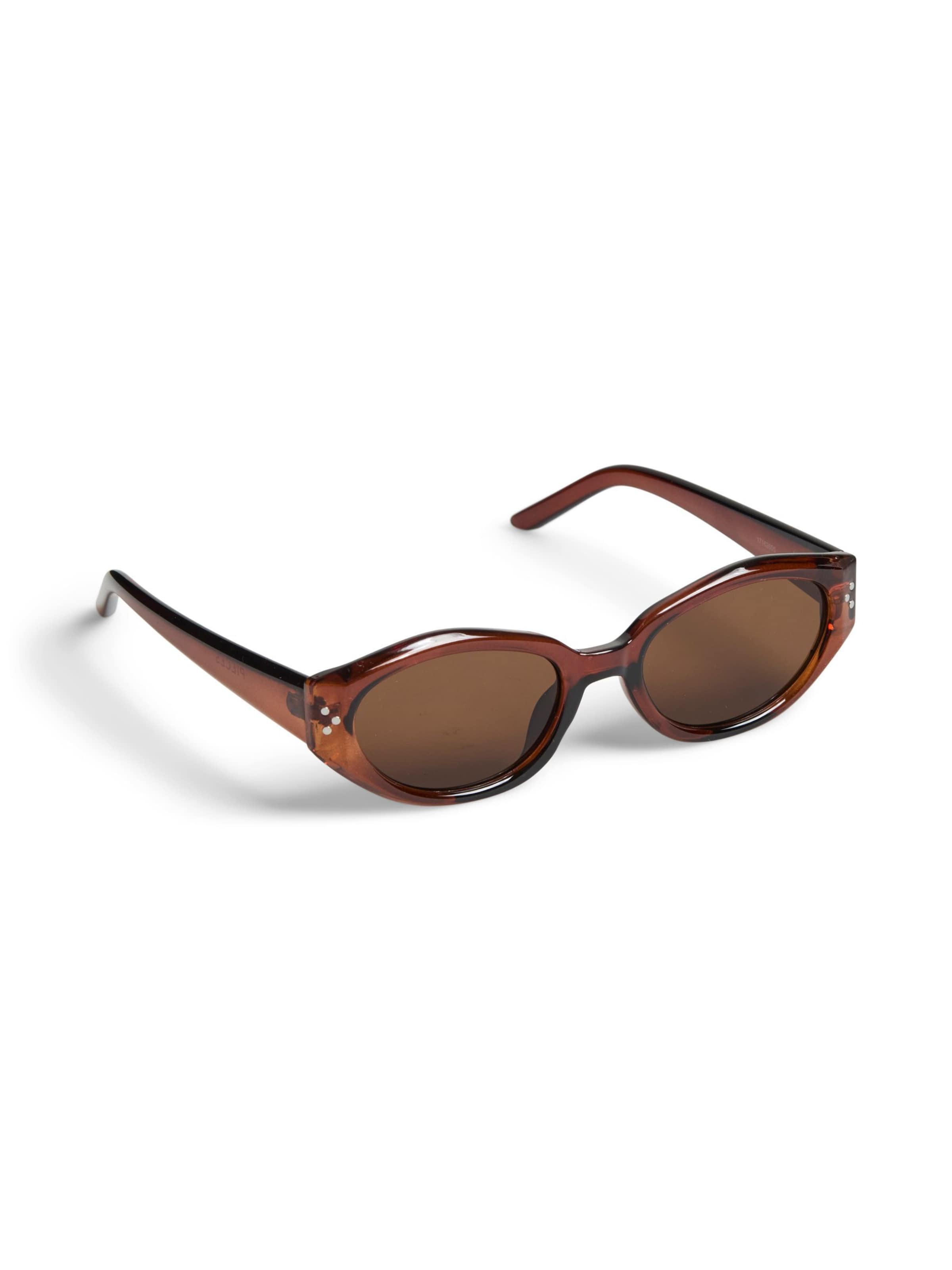 Lunettes de soleil 'PCKia' PIECES en marron : devant