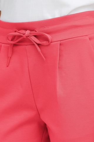 ICHI Slimfit Bandplooibroek ' Kate ' in Roze