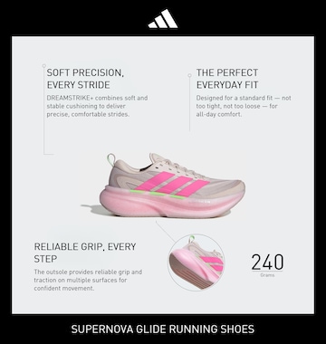 Chaussure de course 'Supernova Glide' ADIDAS PERFORMANCE en beige