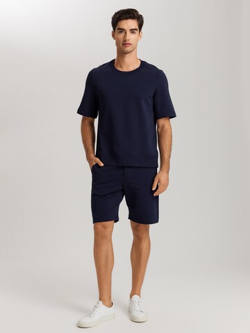 Hanro Pajama pants ' Natural Living ' in Blue