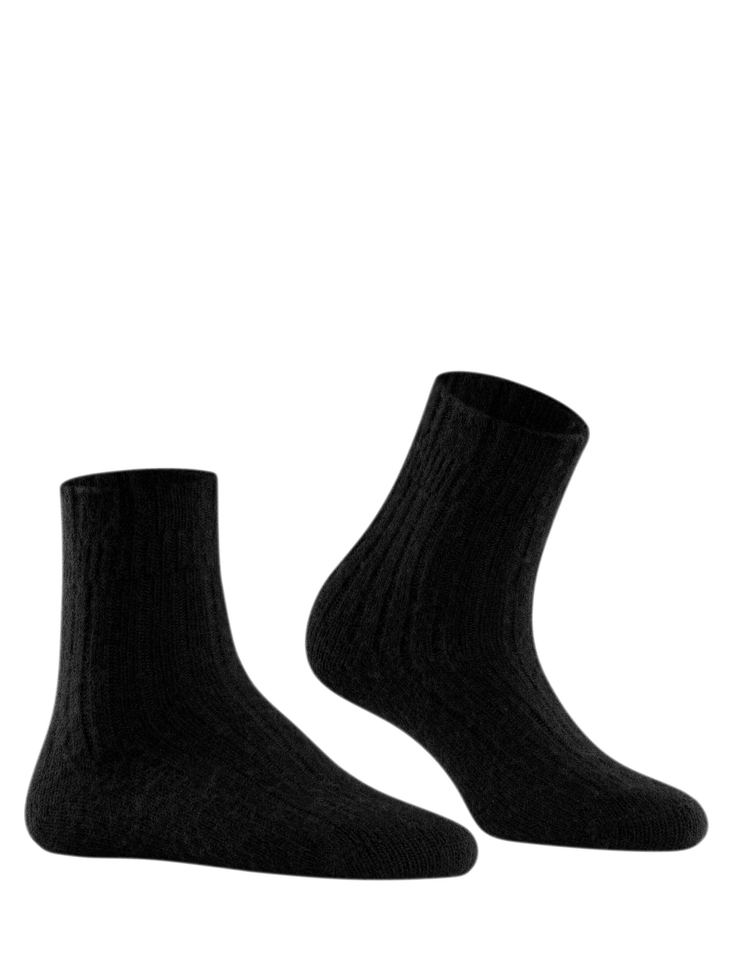 FALKE Socken 'Bedsock Rib'‌‌‌‌‌‌‌‌‌‌ in Schwarz
