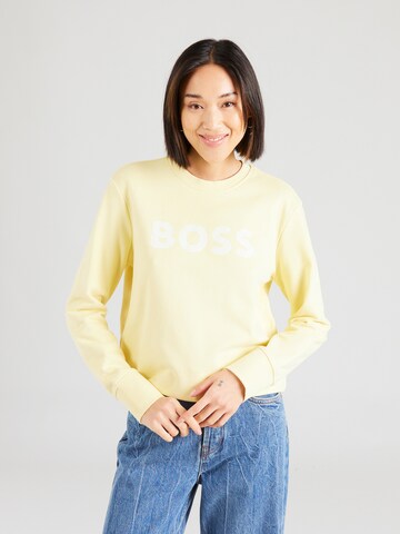 BOSS Sweatshirt 'Ela 6' in Yellow: front