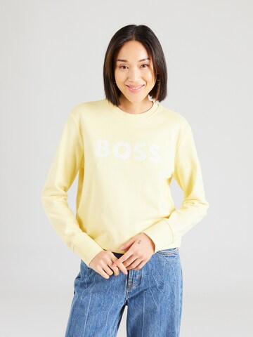 BOSS Sweatshirt 'Ela 6' in Gelb: predná strana