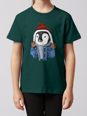 watabout.kids Shirt 'Pinguin' in Green