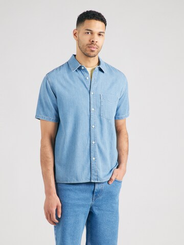 TRAPP Regular fit Overhemd in Blauw: voorkant