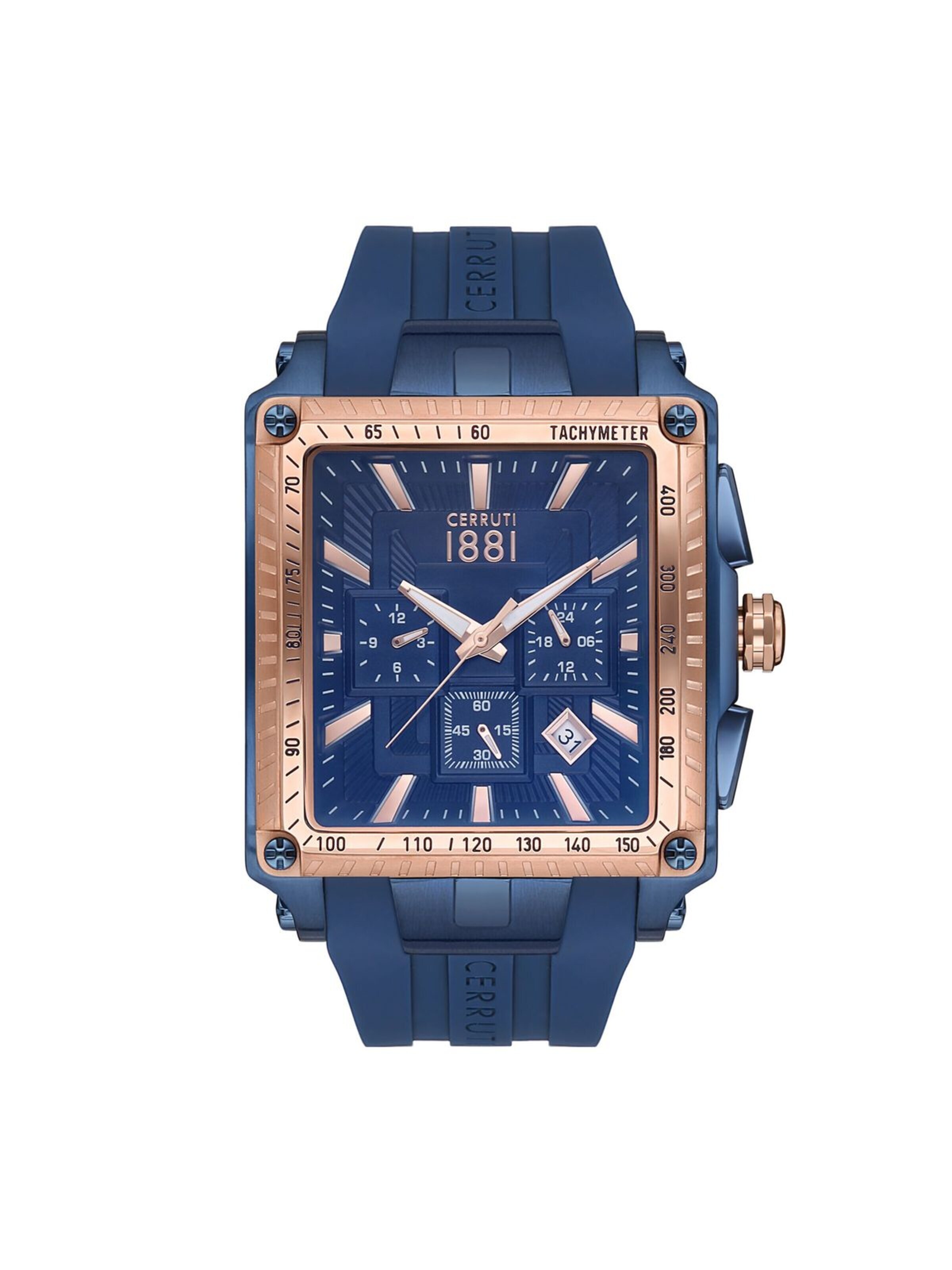 Montre à affichage analogique 'Odissea Master' CERRUTI 1881 en bleu : devant