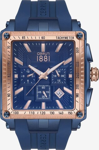 Montre à affichage analogique 'Odissea Master' CERRUTI 1881 en bleu : devant