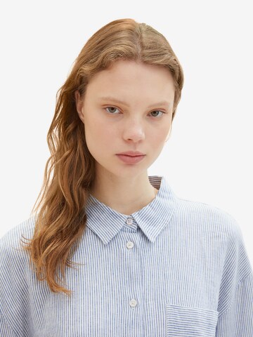 TOM TAILOR DENIM Blouse in Blue