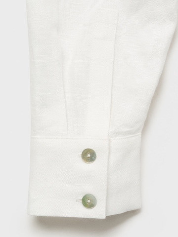 MANGO Shirt dress 'FER' in White