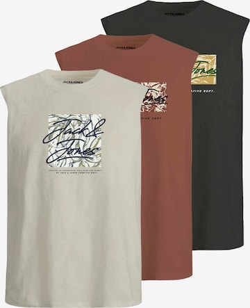 ruda JACK & JONES Marškinėliai 'JORSPLIT': priekis