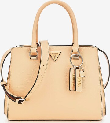 GUESS Handbag 'Noelle Saffiano' in Yellow: front