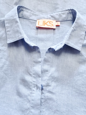 LIKS. Munich - Blusa 'Bluse aus Leinen - Baumwolle - GloriaC' en azul