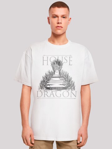 F4NT4STIC Shirt 'House Of The Dragon Throne' in Wit: voorkant