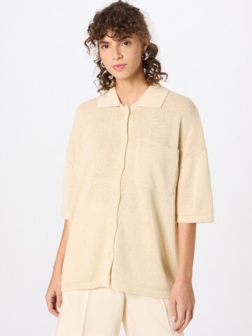 Samsøe Samsøe Knit Cardigan in Beige: front