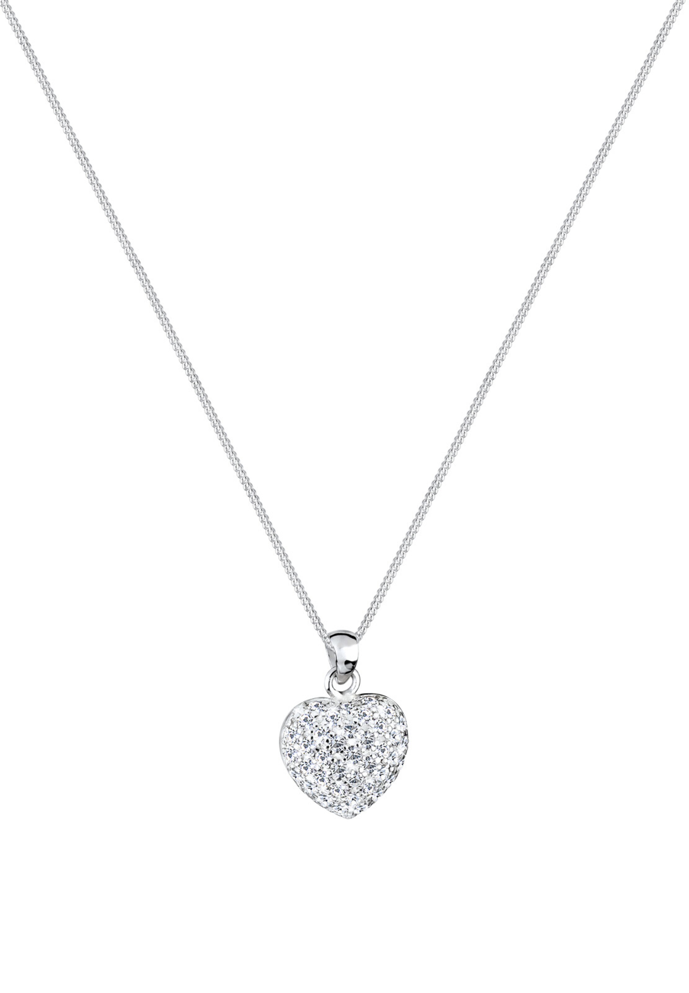 ELLI Ketting 'Herz' in Zilver