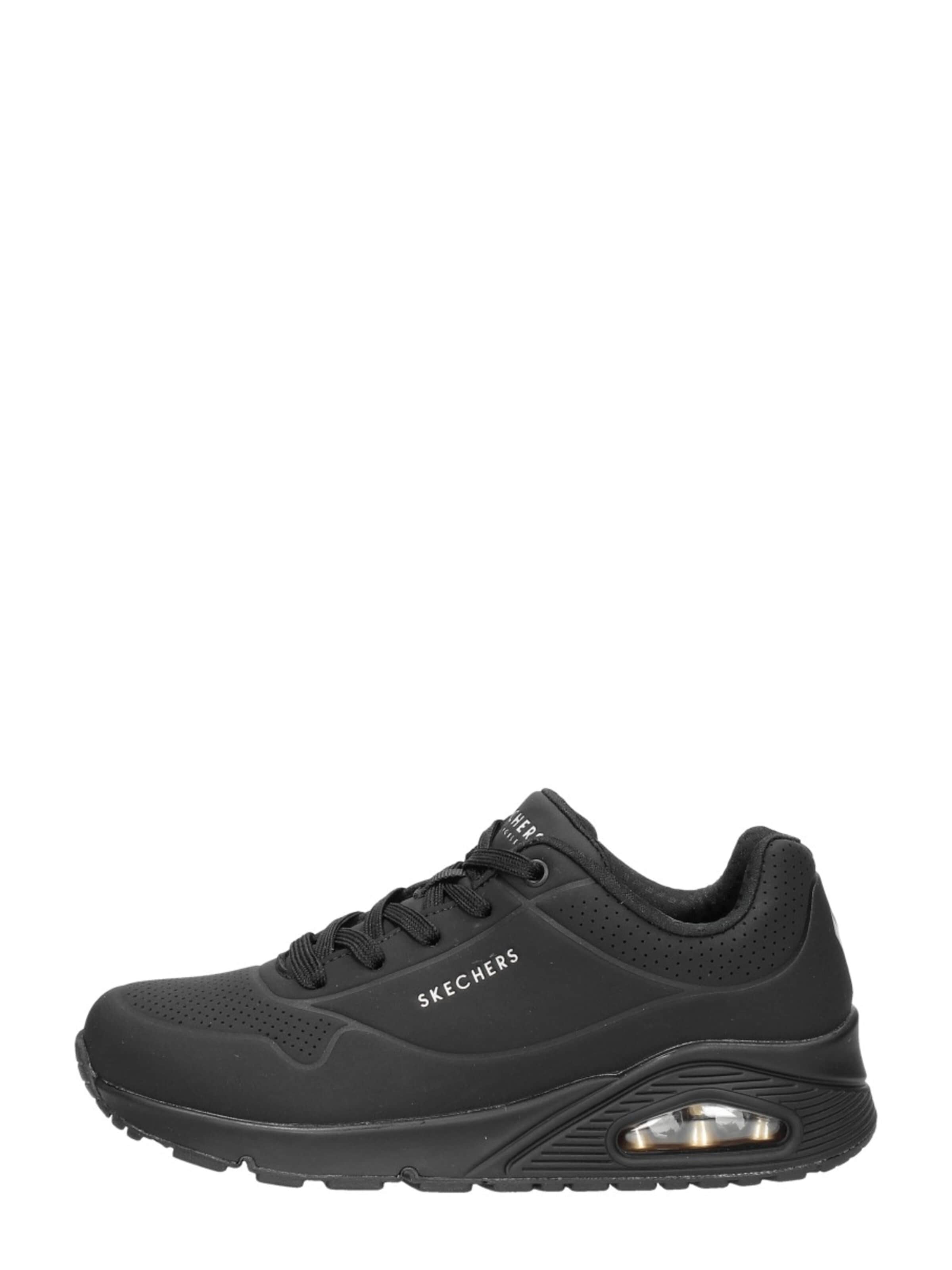 SKECHERS Sneakers laag 'Uno - Stand On Air' in Zwart: voorkant
