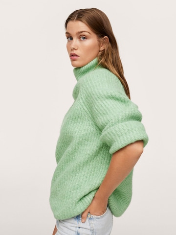 MANGO Sweater 'HALFISIN' in Green