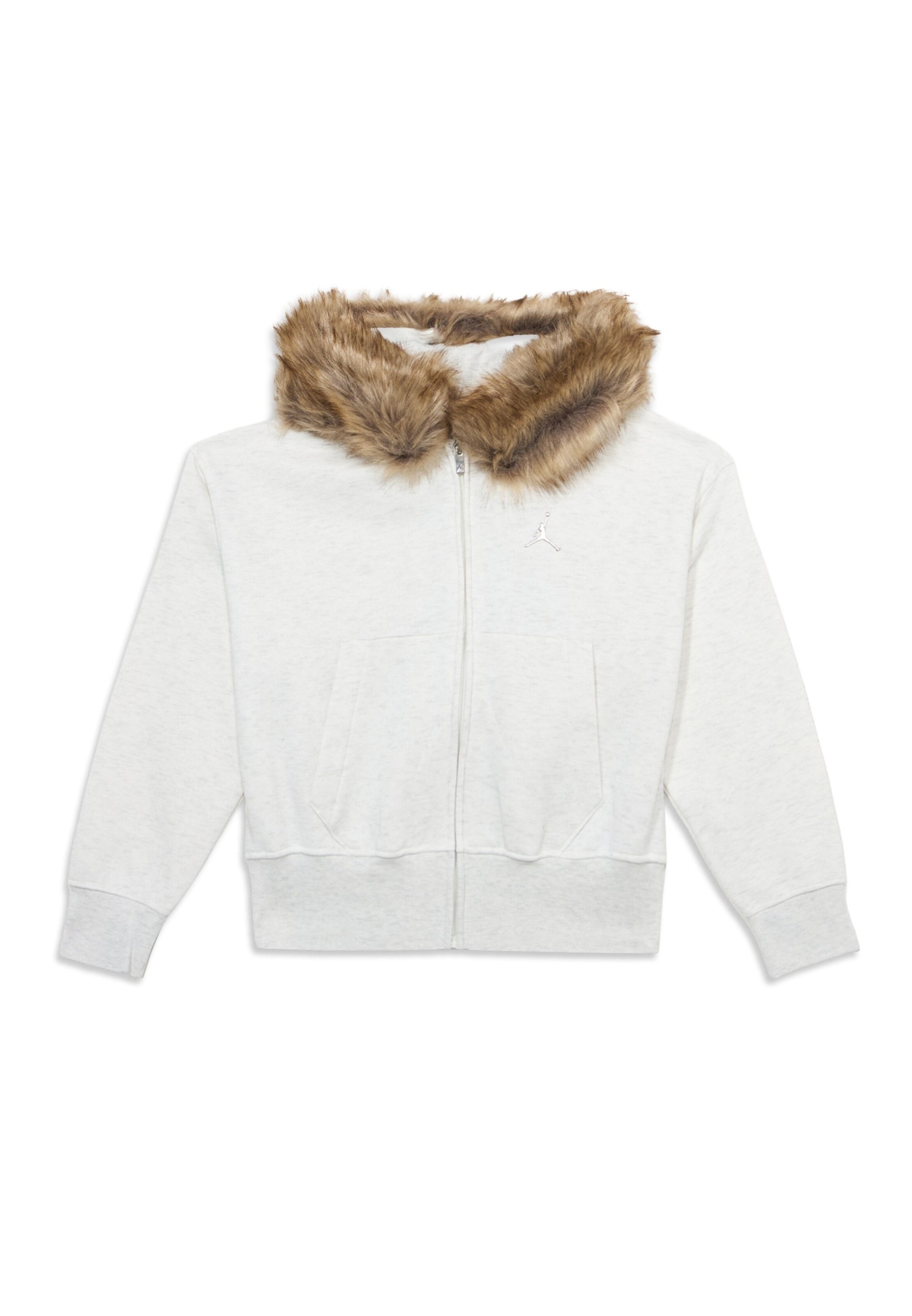 Jordan Zip-Up Hoodie 'FIRESIDE' in Grey: front