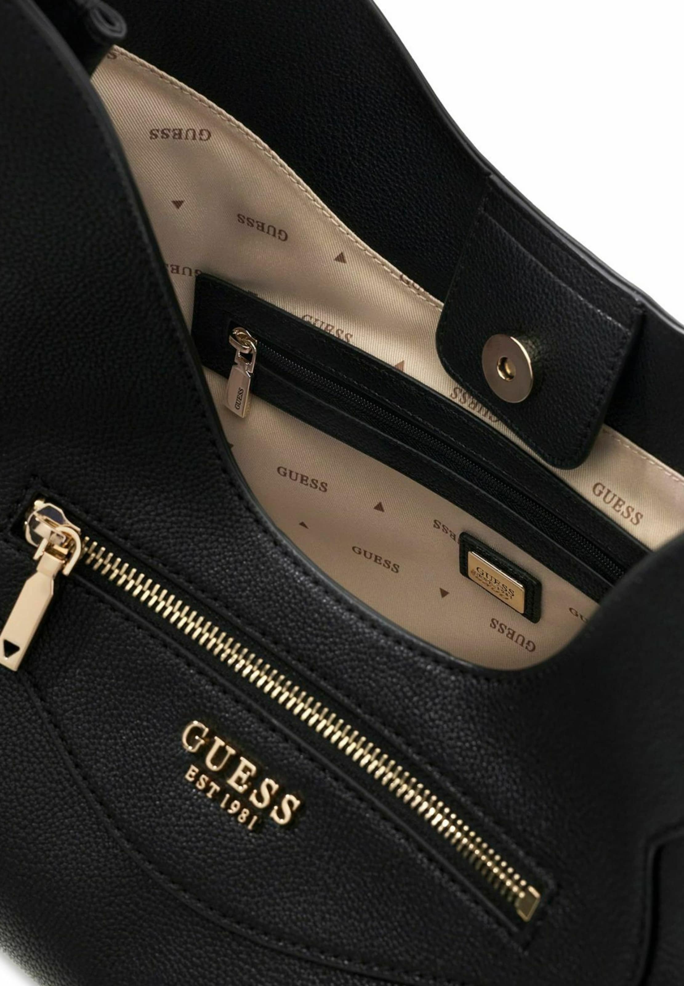 GUESS Schultertasche 'ANTONIA' in Schwarz