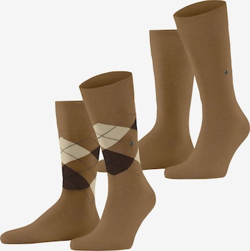 BURLINGTON Socks 'Everyday Argyle Mix 2-Pack' in Brown: front