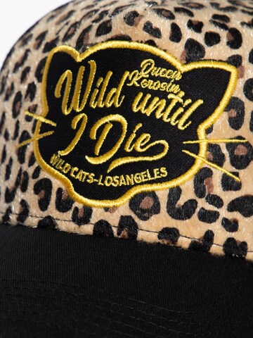 Queen Kerosin Cap 'Wildcats' in Brown