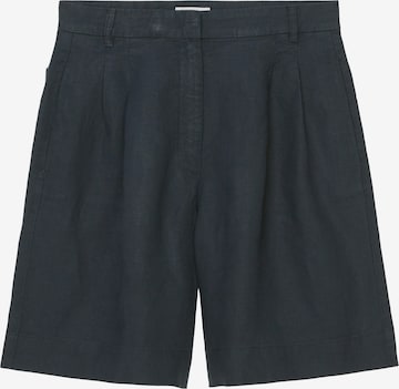 Marc O'Polo Pleat-Front Pants in Blue: front