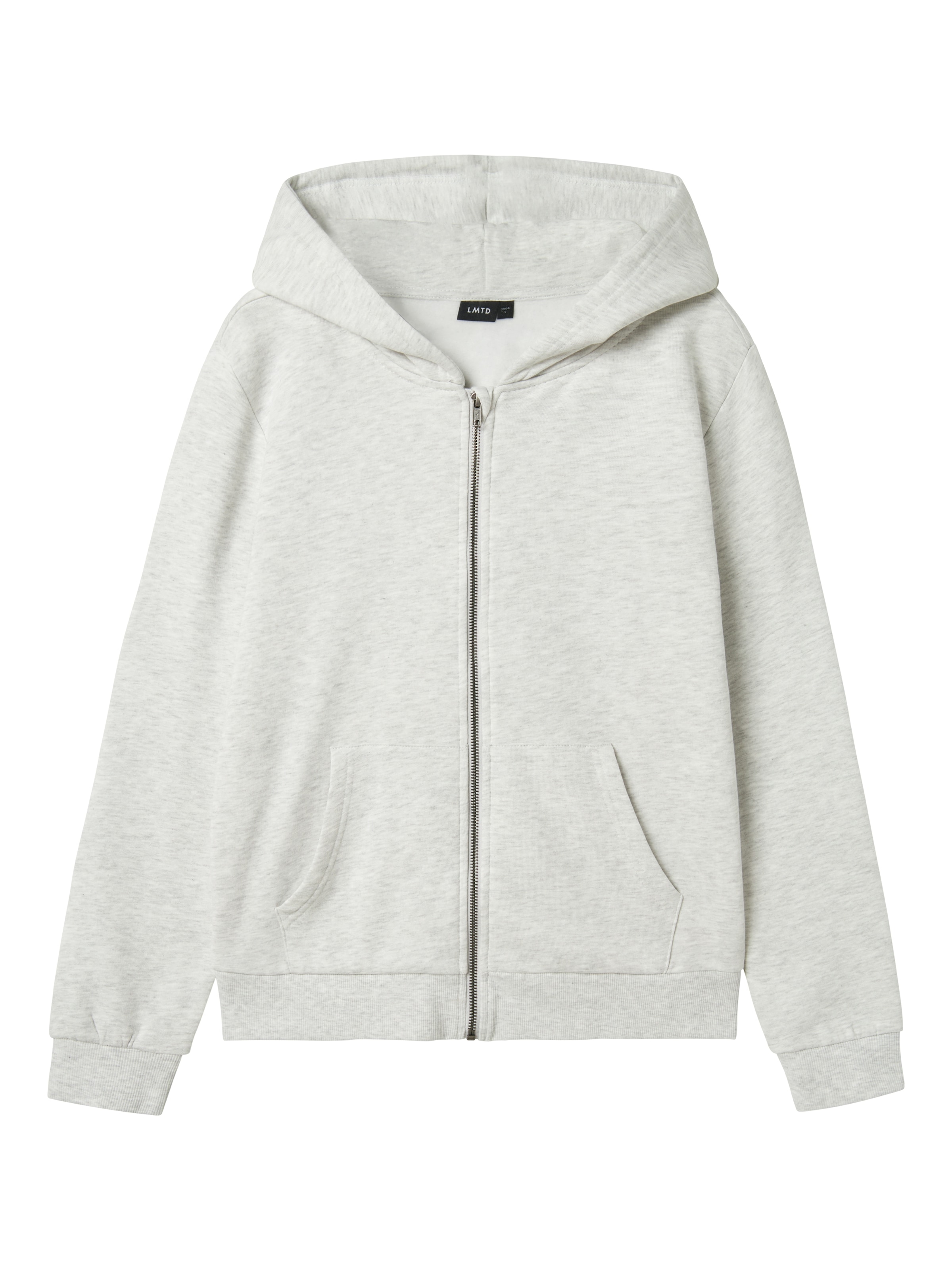 LMTD - Sudadera con cremallera &#x27;NLNNIZU&#x27; en gris: frente