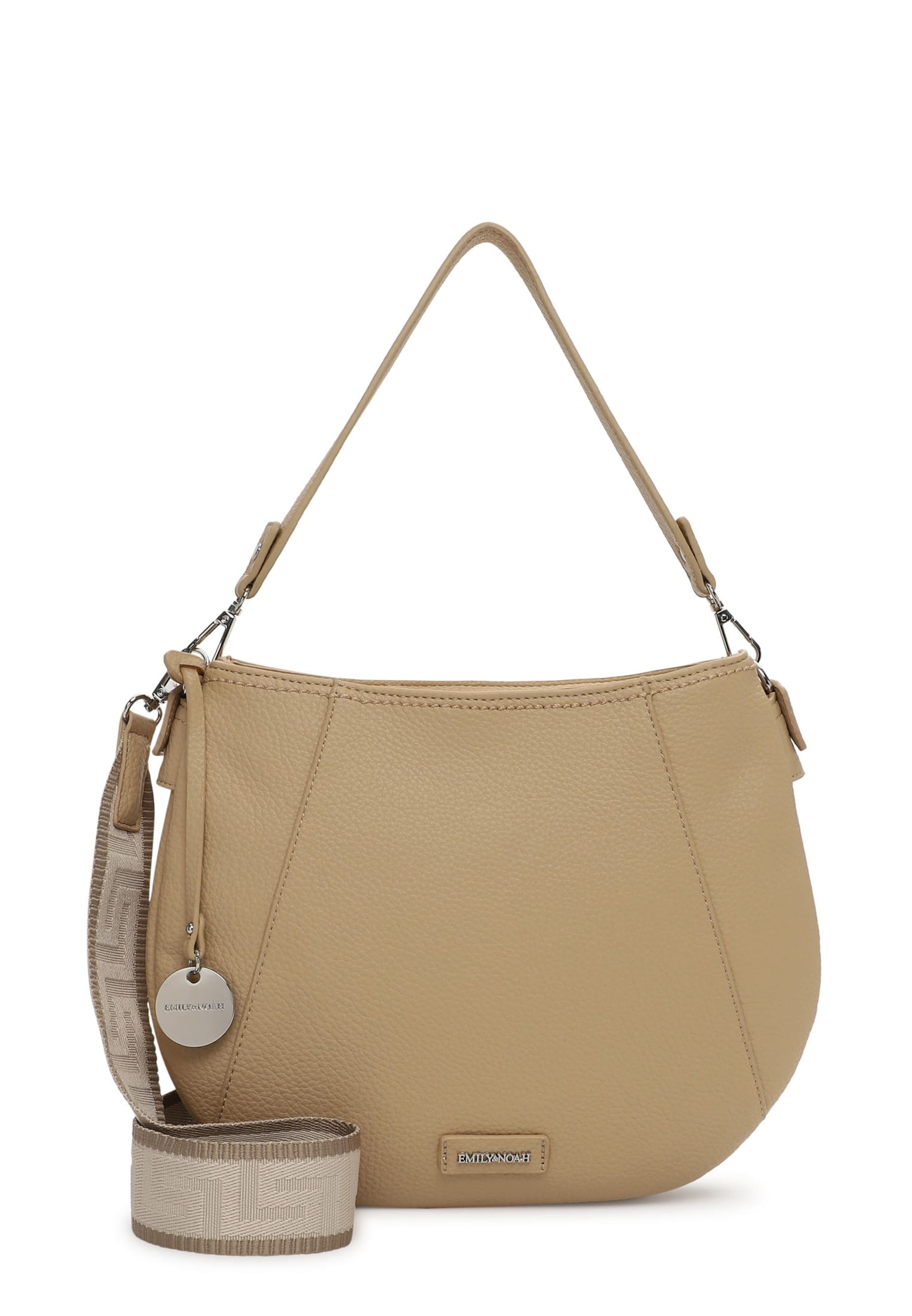 Borsa a sacco di Emily & Noah in beige: frontale