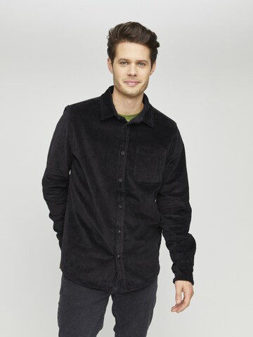 mazine Comfort fit Button Up Shirt 'Matlock Shirt' in Black: front