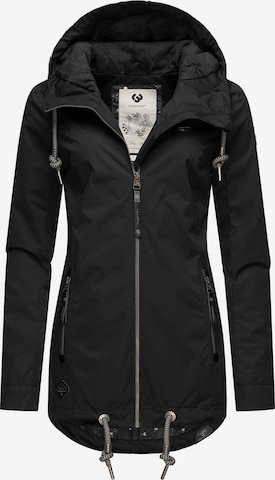 Ragwear Weatherproof jacket 'Zuzka' in Black: front