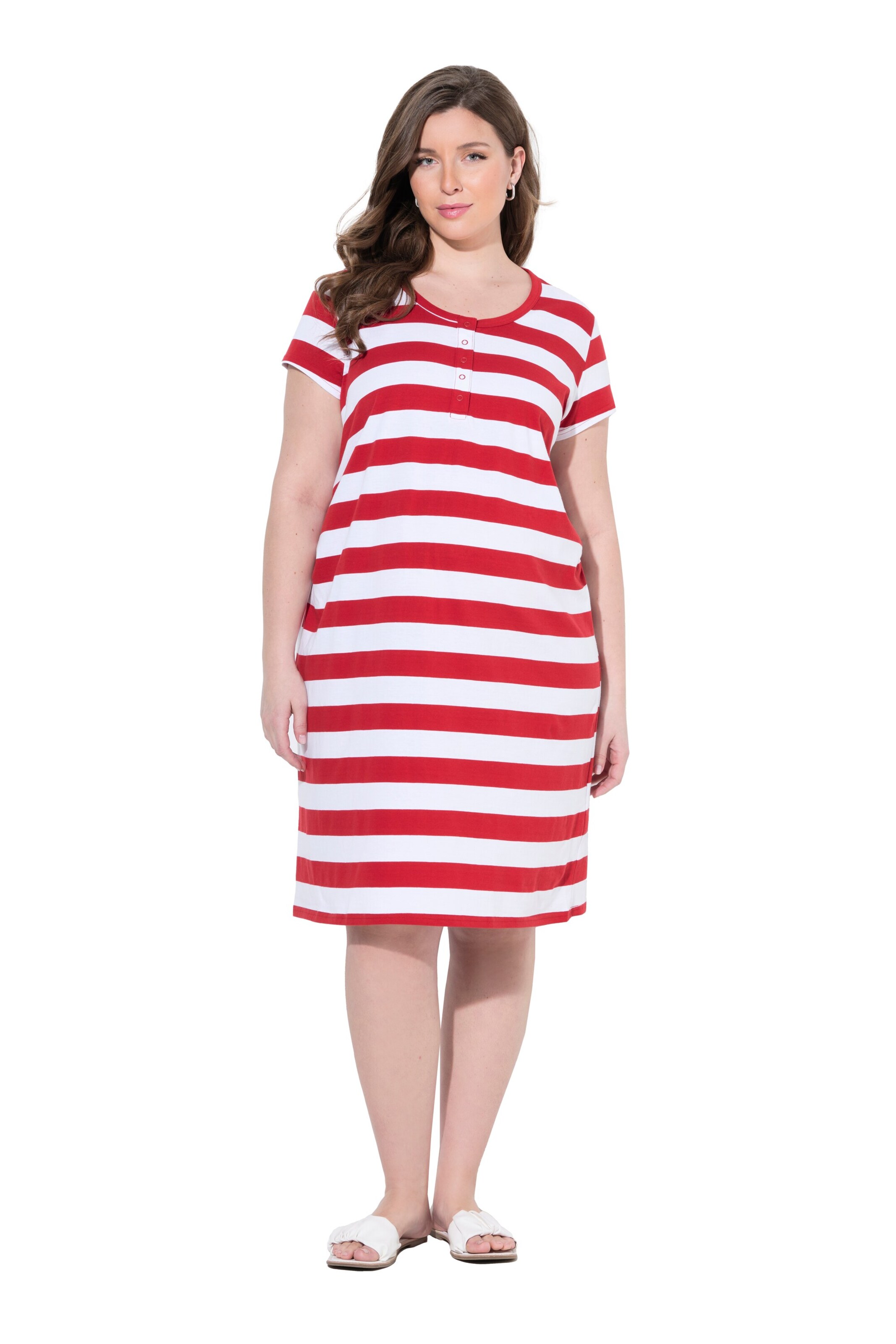 Ulla Popken Nachthemd in Rood: voorkant