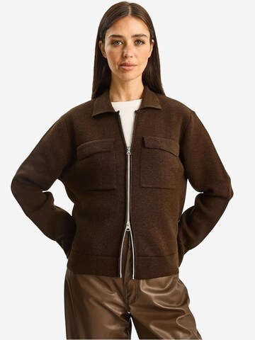 Bianco Lucci - Casaco de malha em castanho: frente