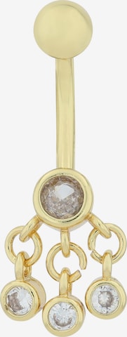 Akzent Piercingschmuck 'Zirkonia' in Gold: Vorderseite