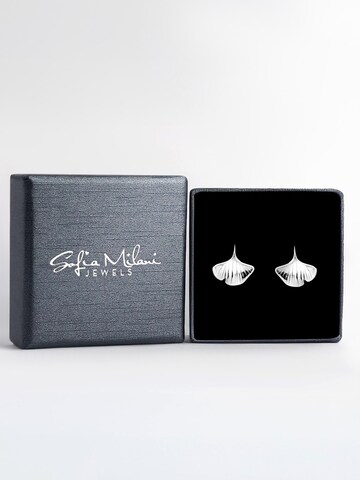 Sofia Milani Ohrringe 'Ginkgo Leaf'‌‌‌ in Silber