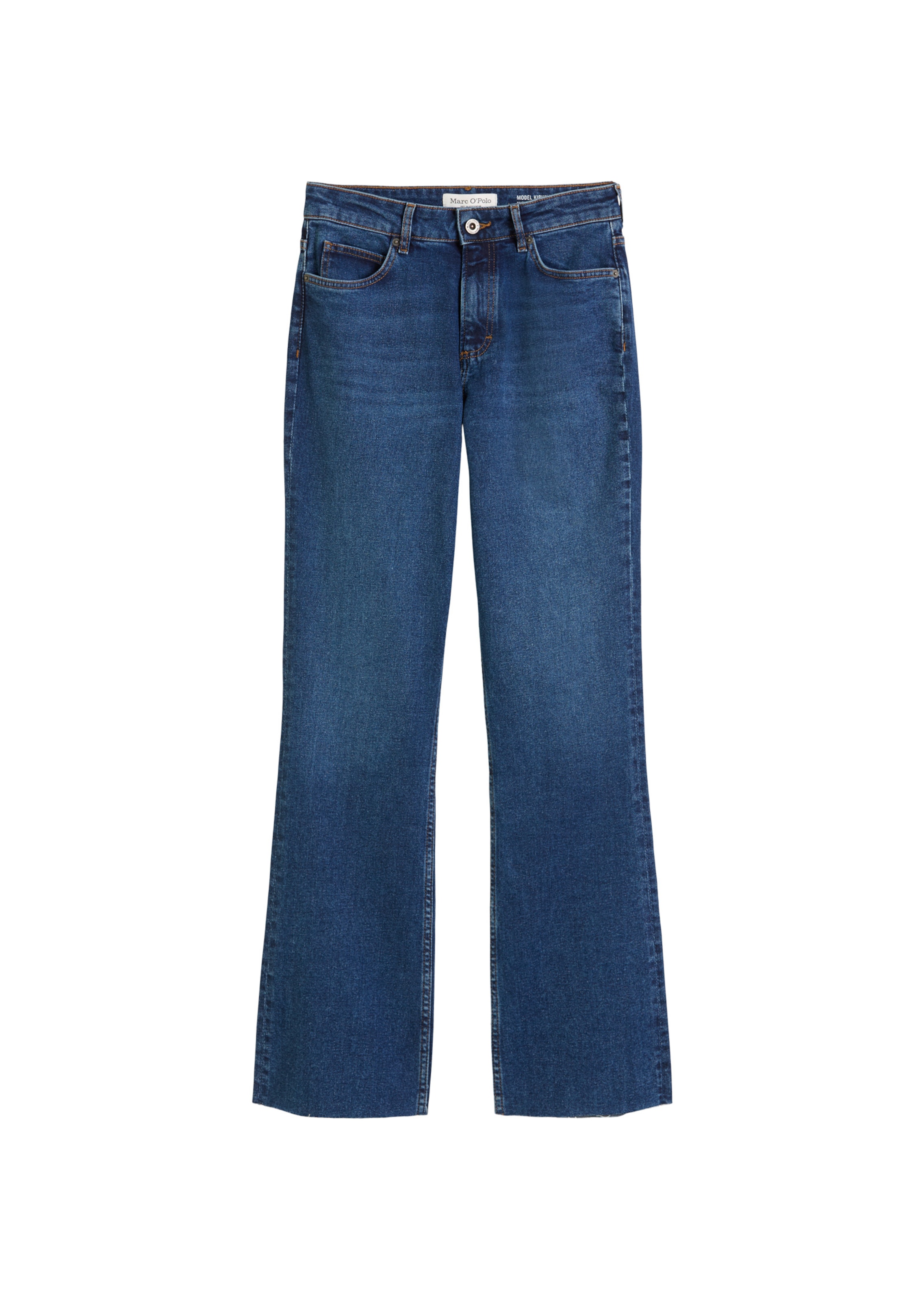 Marc O'Polo Flared Jeans in Blauw: voorkant