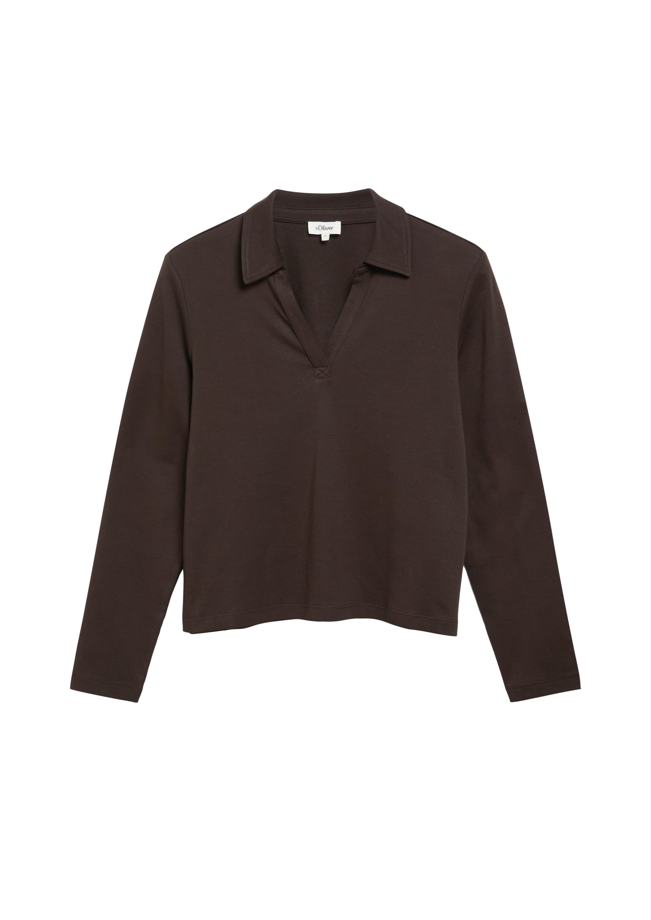 s.Oliver Shirt in Bruin: voorkant