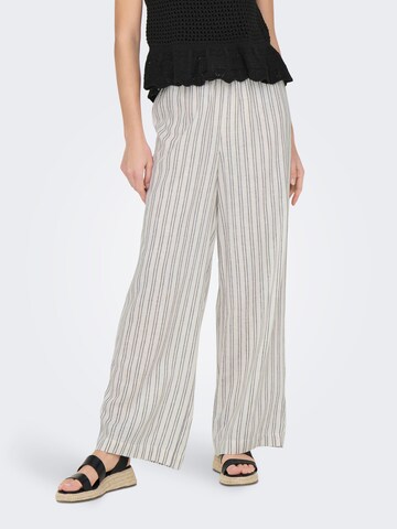 ONLY Wide leg Pants 'Tokyo' in White: front