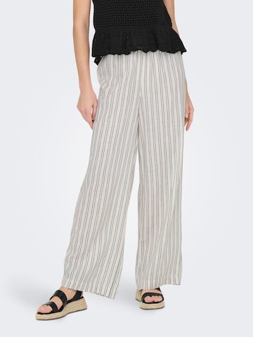 ONLY Wide leg Pants 'Tokyo' in White: front