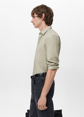 MANGO MAN Regular fit Button Up Shirt 'Play' in Green