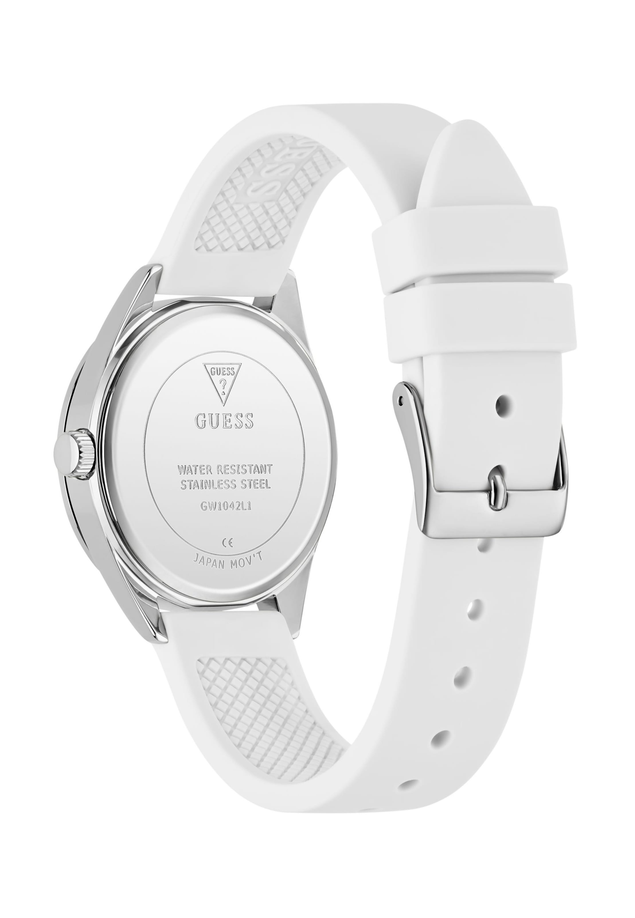 GUESS Analoog horloge ' AVA ' in Wit